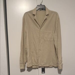 Zara Beige Collared Shirt